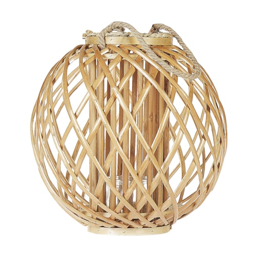 Lampion drewniany 41 cm naturalny SAMOA