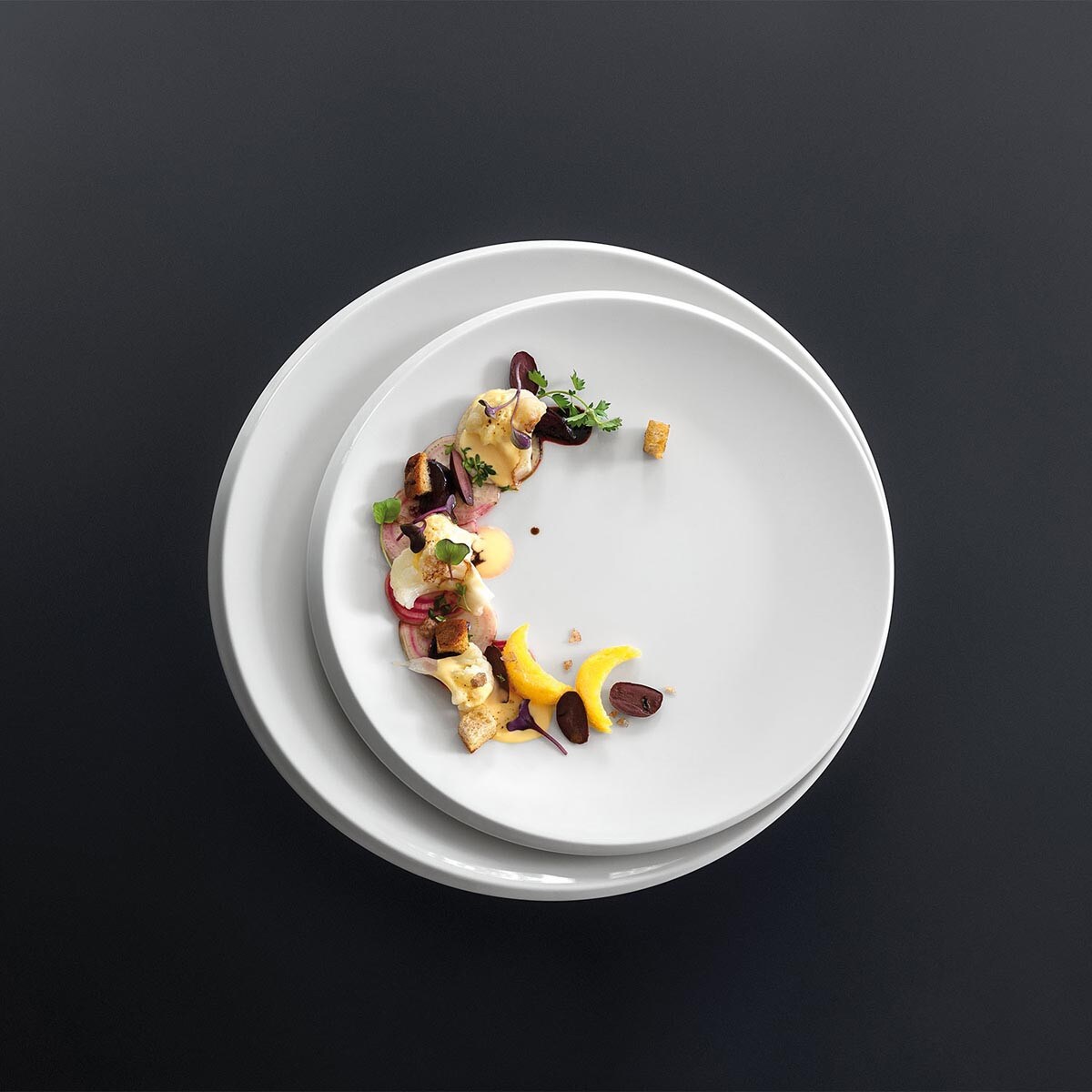 Talerz obiadowy, płaski New Moon, 27 cm, Villeroy & Boch