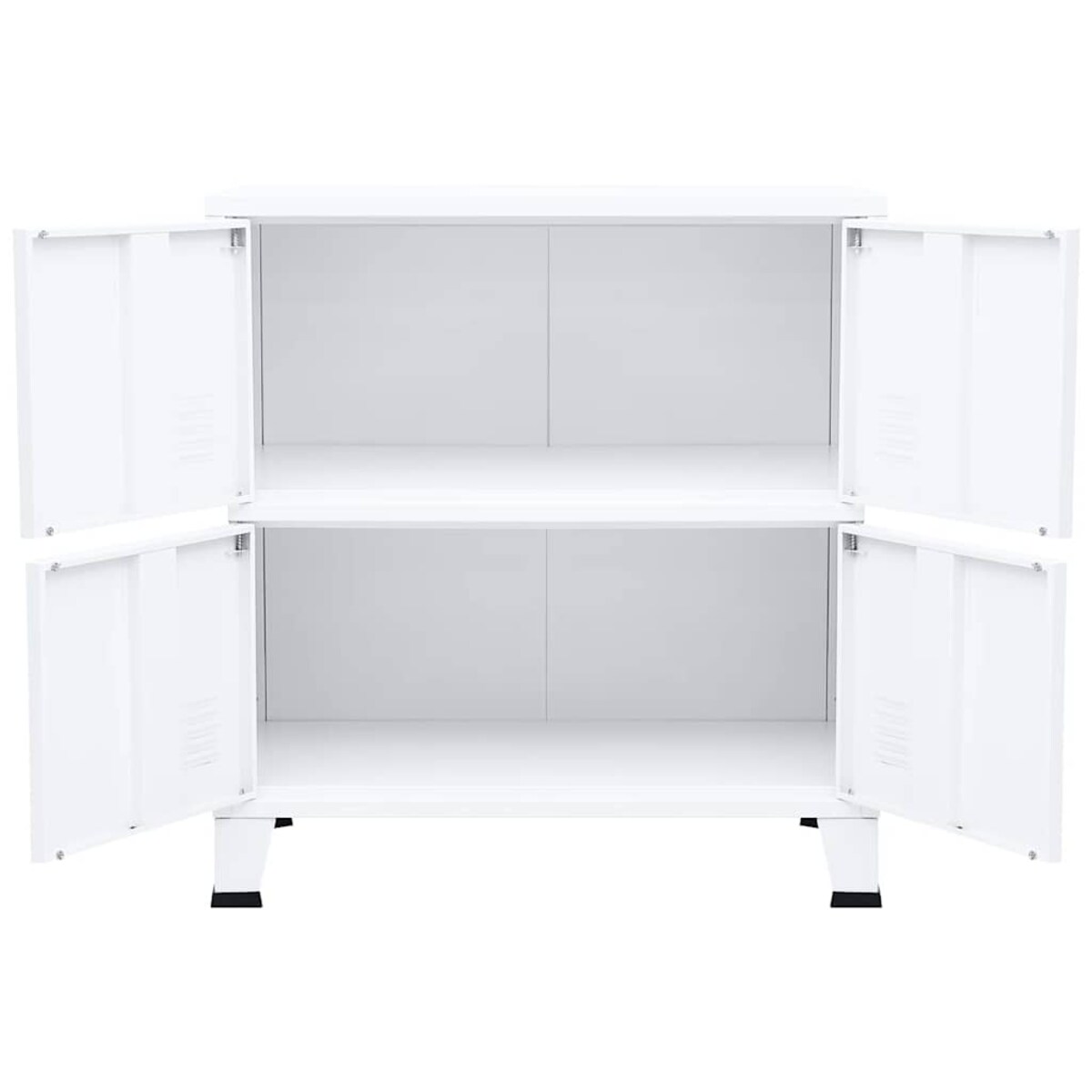 vidaXL Industrialna szafka, biała, 75x40x80 cm, stalowa