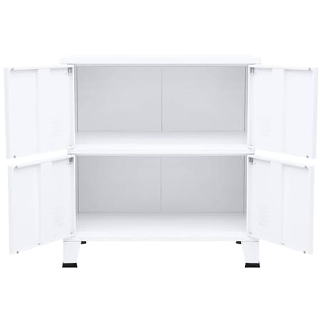 vidaXL Industrialna szafka, biała, 75x40x80 cm, stalowa