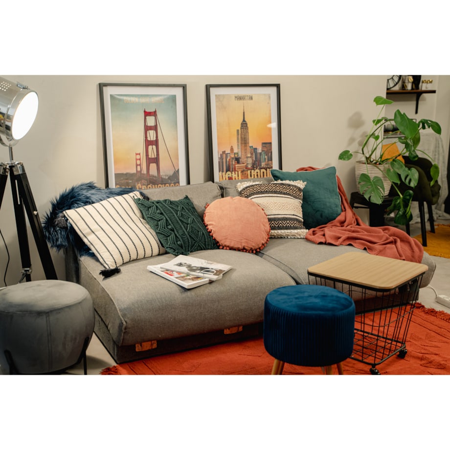 Poduszka ozdobna z metaliczną nitką MIRAGE, 40 x 40 cm