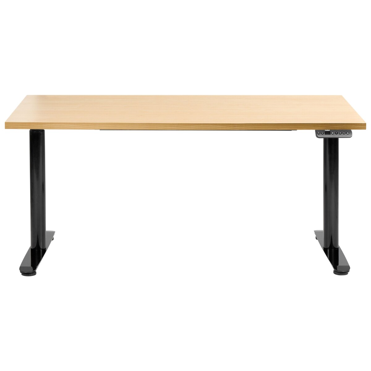 Biurko regulowane elektrycznie DESTINAS Czarny/ jasny brąz 160 cm 72 cm