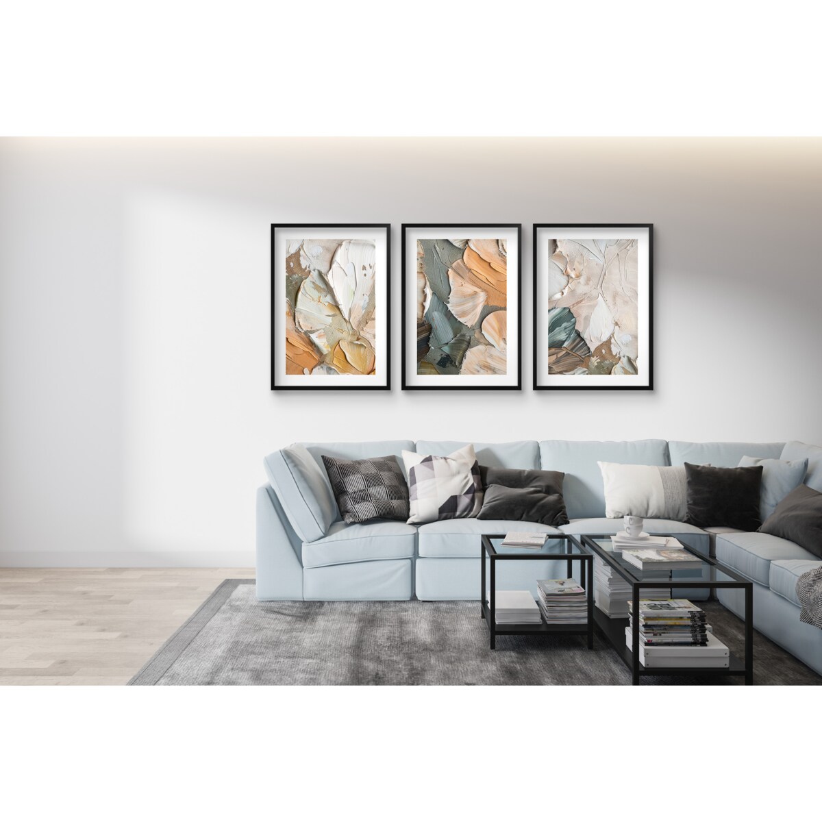 Nowoczesne Plakaty Obrazy ścienne do salonu Akwarela Pastelowy zestaw