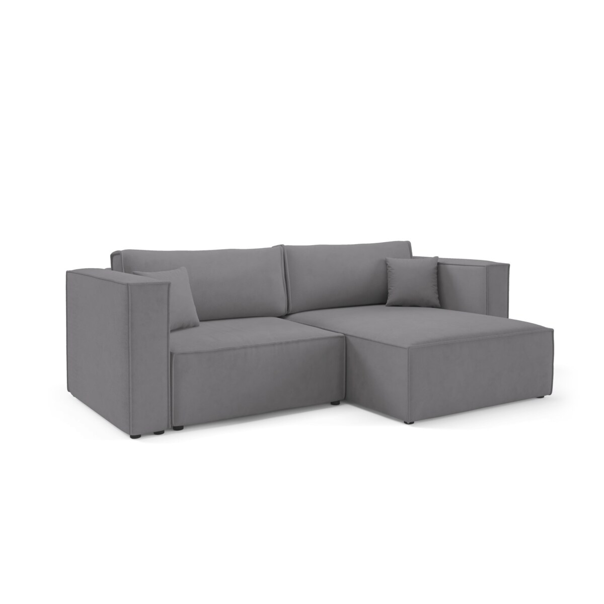 Narożnik KEYMON z funkcją spania welurowa tkanina Kolor: Gerra 70