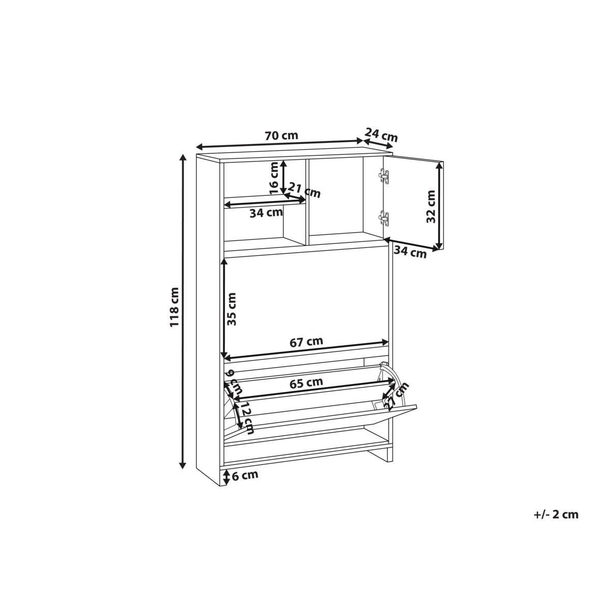 Szafka na buty COBAR Biały