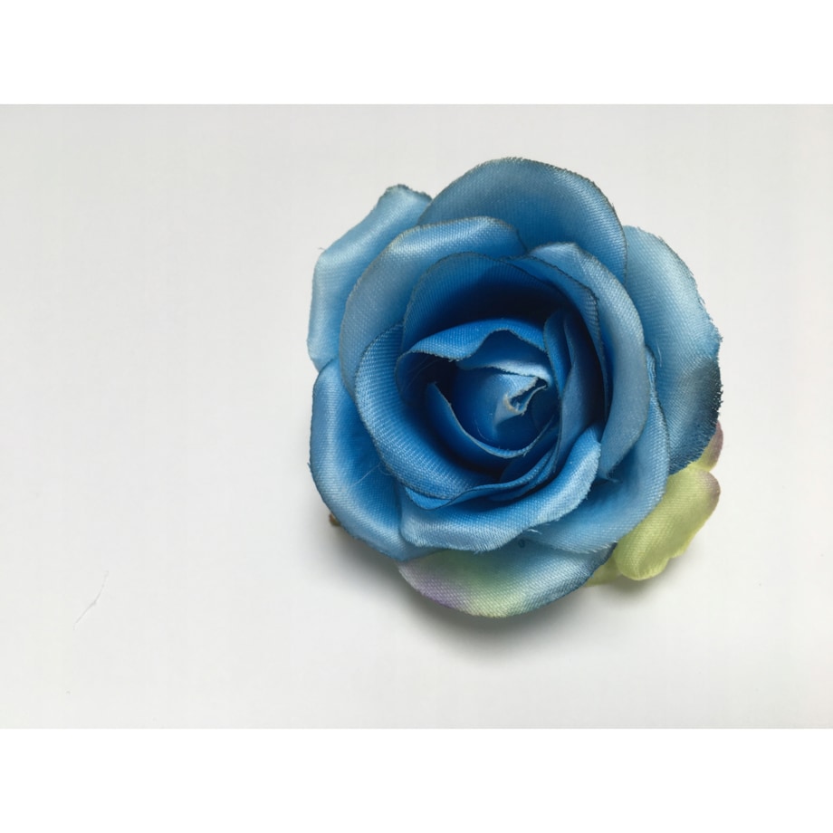 RÓŻA MAŁA sztuczna NIEBIESKA na stroik wiązankę 6szt dekoracja bukiet serce