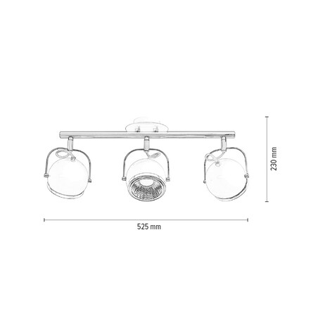 Lampa Sufitowa BRITOP Lighting 3xGU10 LED 6W Elegancka Satyna w Klasycznym Stylu, Polski Producent, 1 szt.