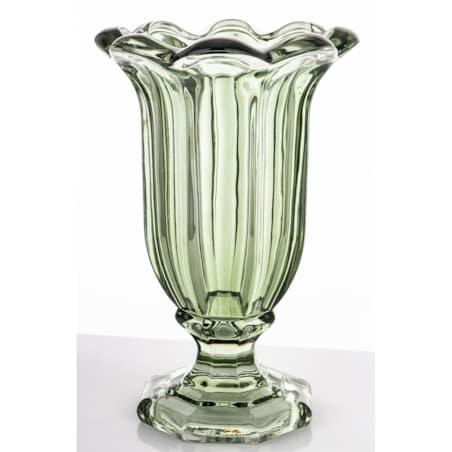 Wazon szklany 32x20x20 cm TAZZA-3 na nóżce zielony