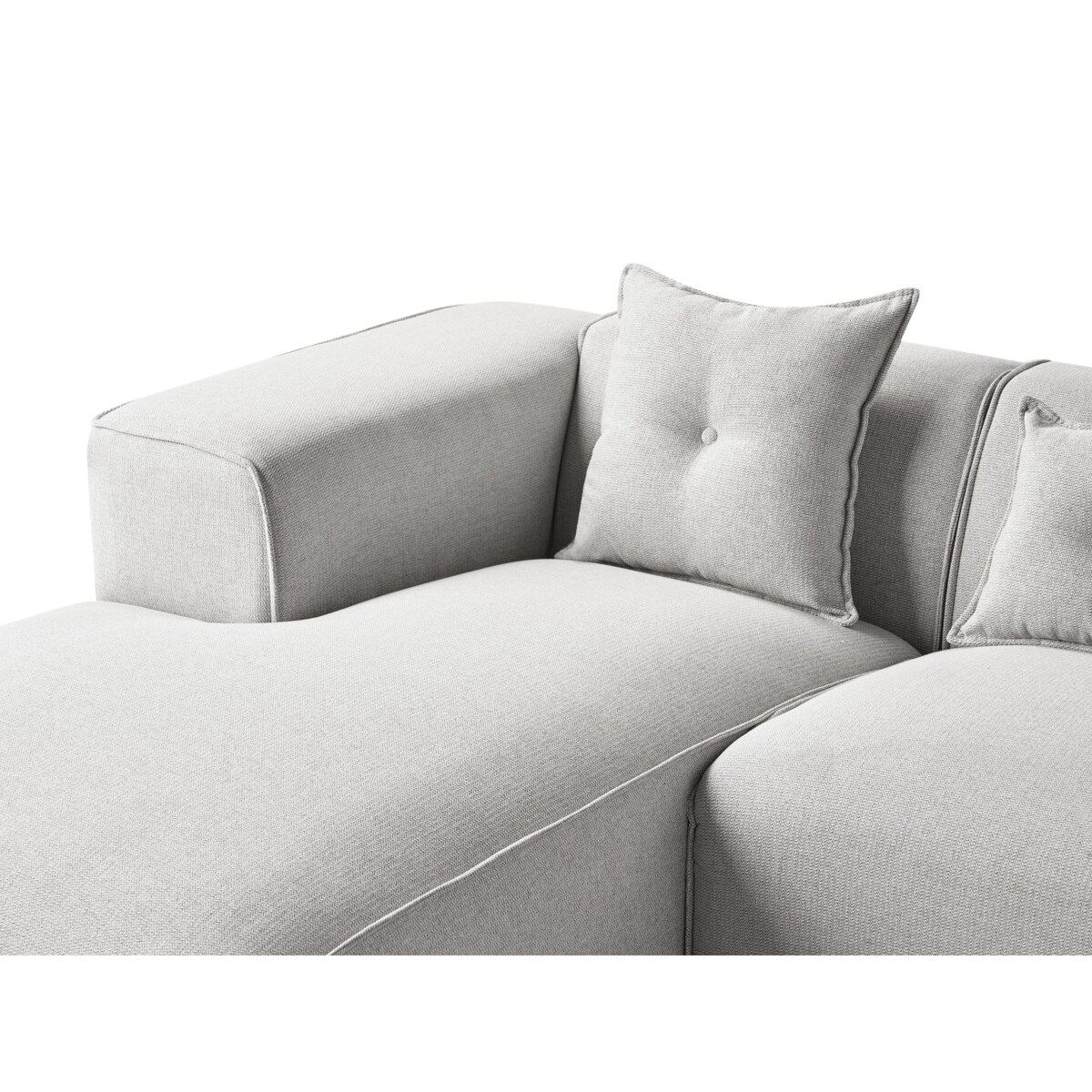 Narożnik DOLVA Jasnoszary dla 3 osób Prawostronny