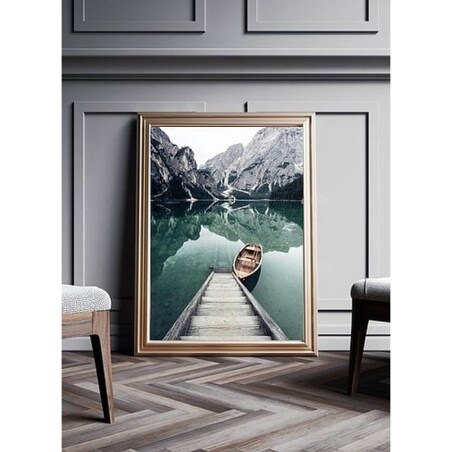 Poster Story, Plakat, Obraz - Drewniana Łódź, wymiary 70 x 100 cm