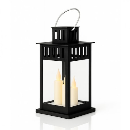 Lampion dekoracyjny LED z imitacją świecy 8 x 15 cm - LAMP57CZ