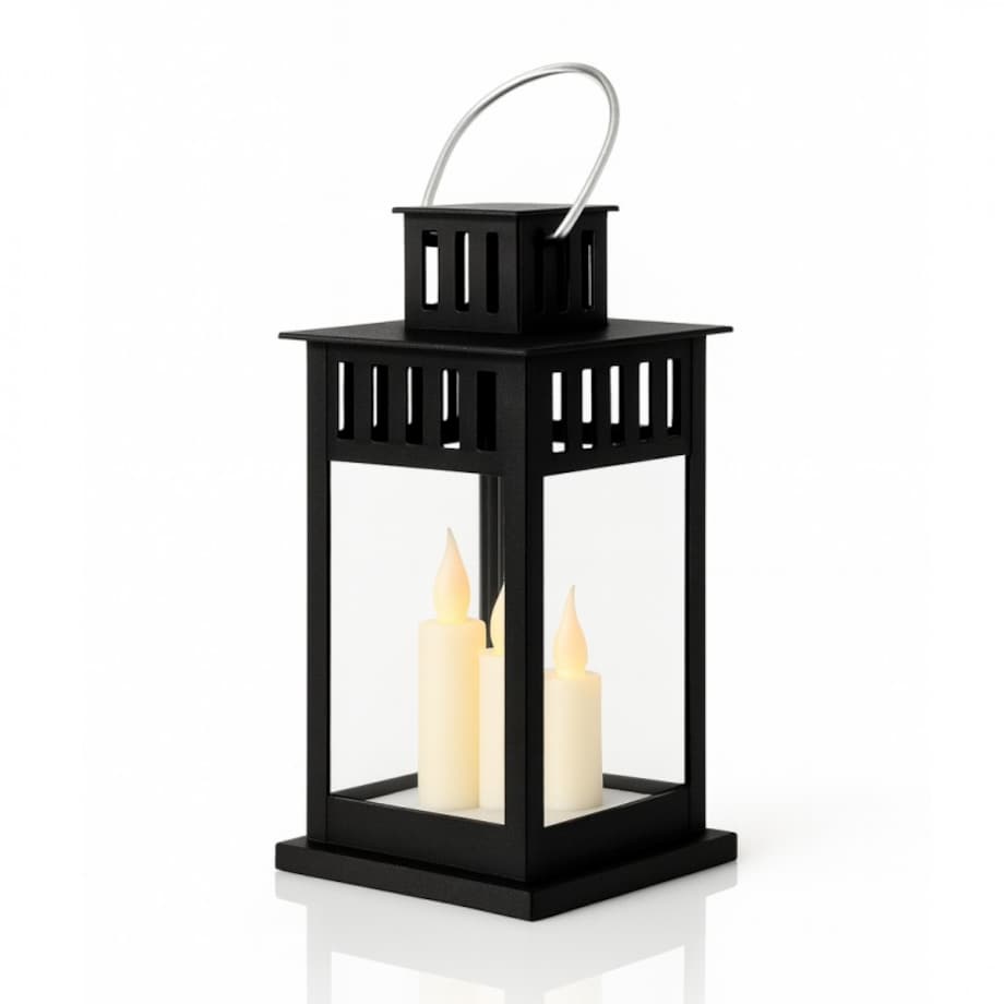 Lampion dekoracyjny LED z imitacją świecy 8 x 15 cm - LAMP57CZ