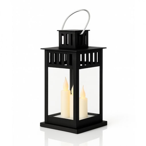 Lampion dekoracyjny LED z imitacją świecy 8 x 15 cm - LAMP57CZ
