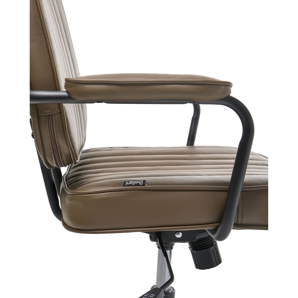 Krzesło obrotowe BERNE Ekoskóra Brązowy