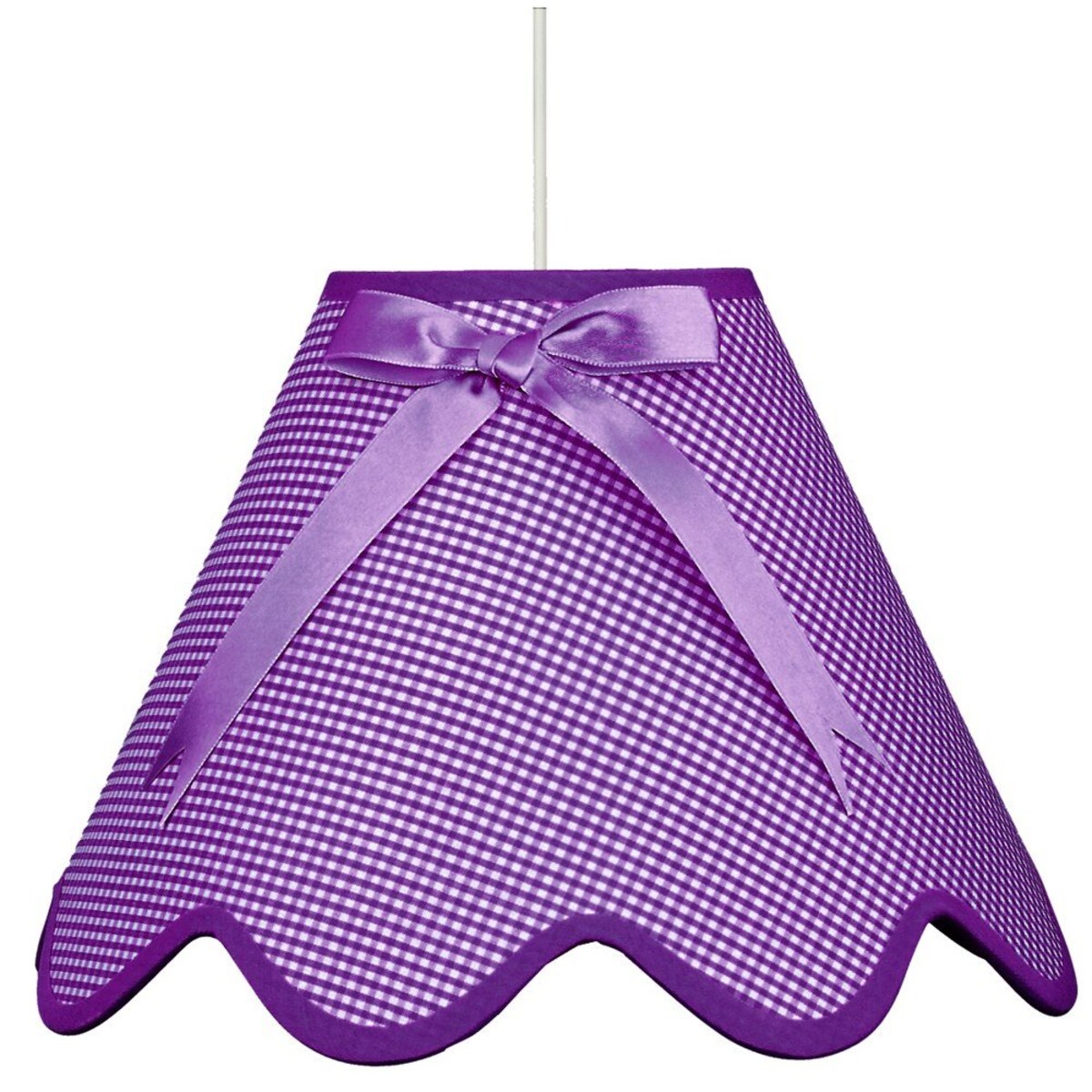 Lampa wisząca Candellux LOLA 31-14573 z abażurem i kokardą do sypialni pokoju dziecięcego