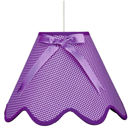 Lampa wisząca Candellux LOLA 31-14573 z abażurem i kokardą do sypialni pokoju dziecięcego