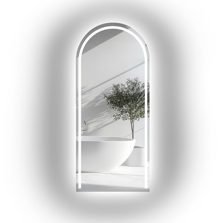 Lustro łazienkowe półowalne z podświetleniem - PLATO LED