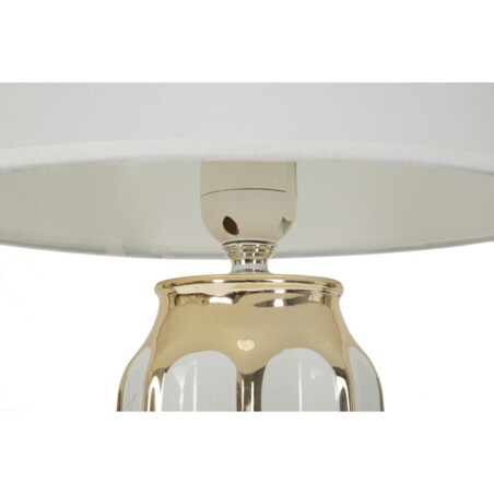 Lampa stołowa ceramiczna, biało-złota 40,5x25 cm TIVOLA - II