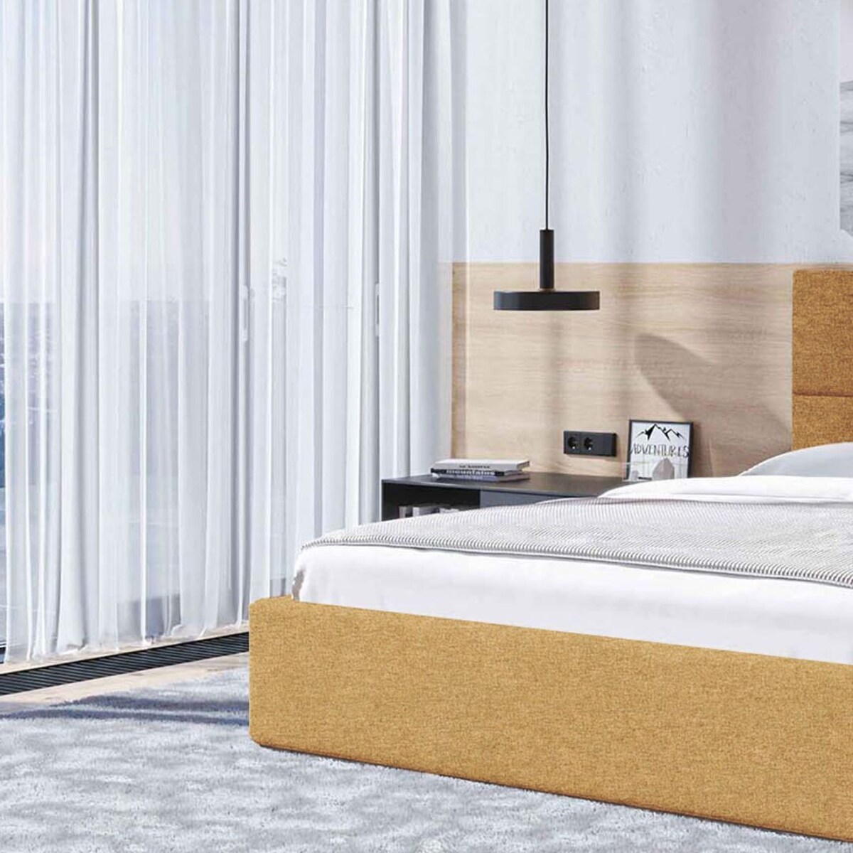 Mesonica Łóżko Bufo, pik miodowe 180x200