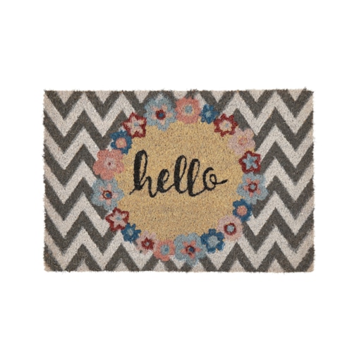 Wycieraczka kokosowa wzór w zygzak 40 x 60 cm wielokolorowa TAHAN