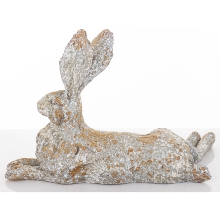 Dekoracja - leżący zając 25x35x15 cm HARE-2