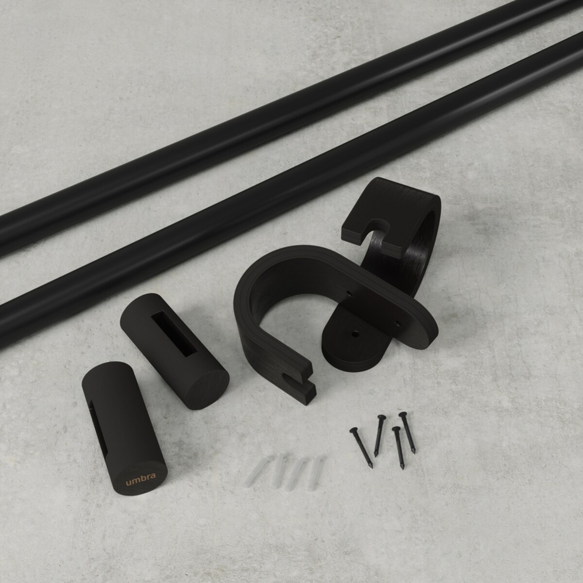 UMBRA karnisz BELLWOOD 107 - 305 cm  czarny