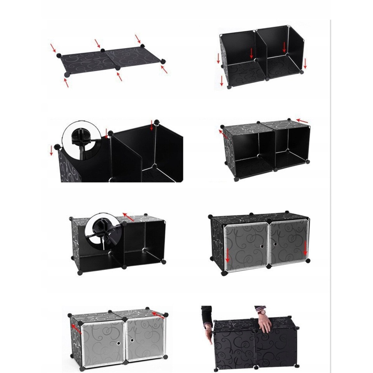 Szafa modułowa duża regał na zabawki garderoba dla dzieci pojemna kolorowa