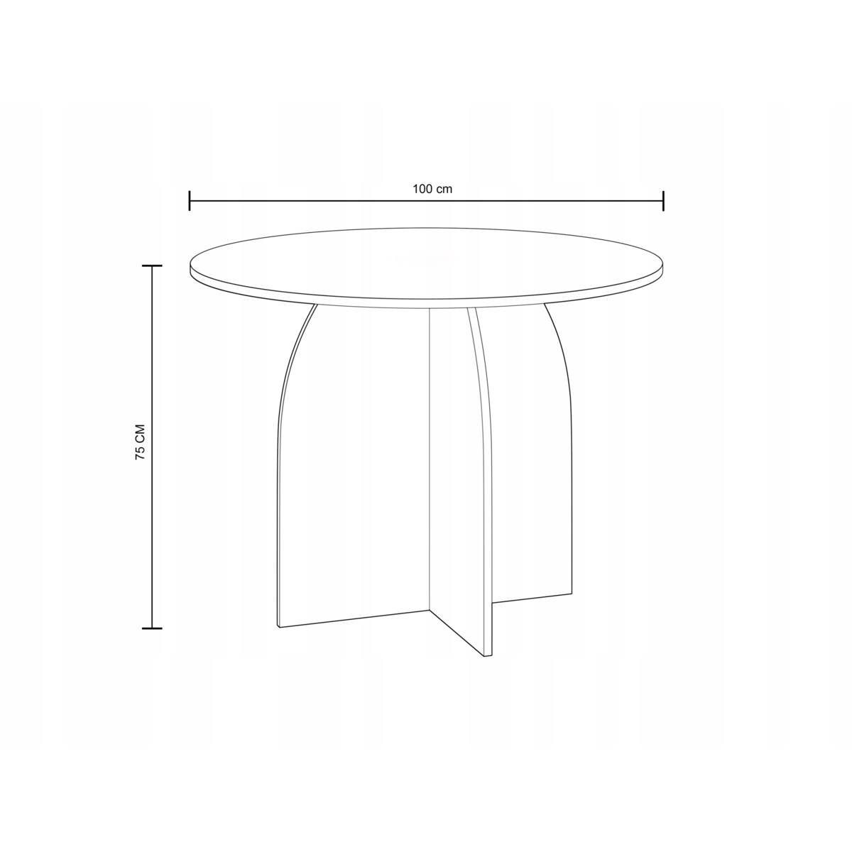 Stół do Jadalni Salonu YAPANDI Okrągły 100 cm Dąb Artisan Styl Japandi PREMIUM