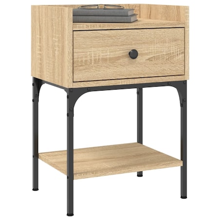 vidaXL Stolik nocny, dąb sonoma, 40,5x31x60cm, materiał drewnopochodny