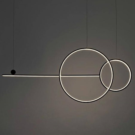 Wisząca lampa Rage MSE010100274 pierścienie LED 28W czarne