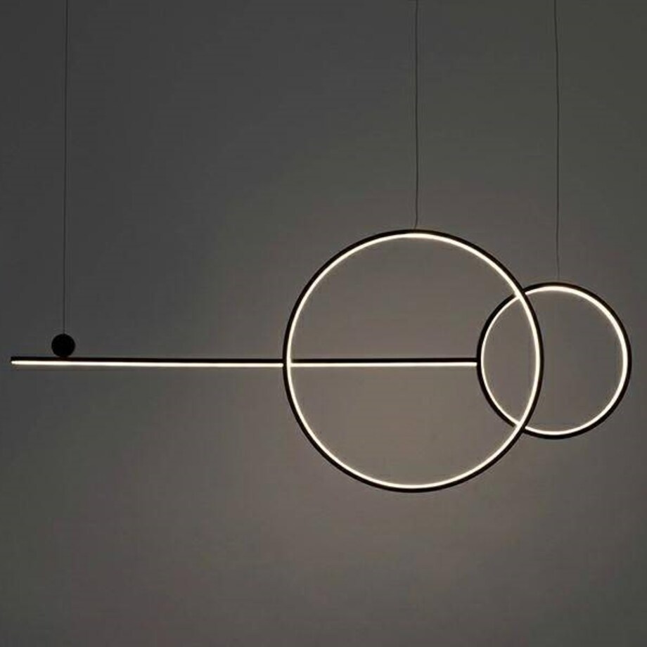 Wisząca lampa Rage MSE010100274 pierścienie LED 28W czarne