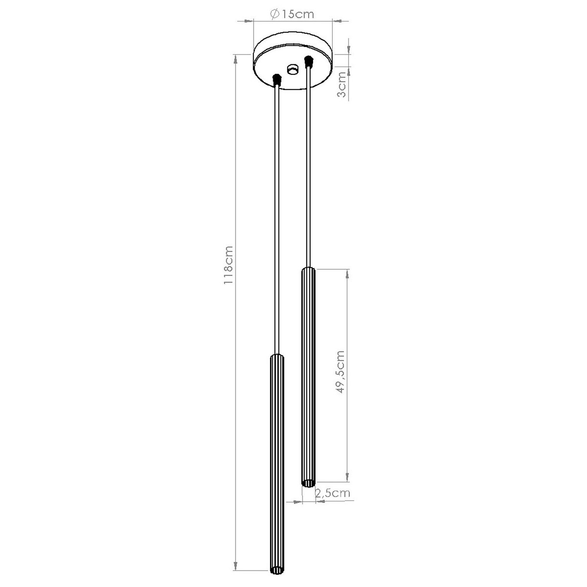 Lampa wisząca ARCHE 2P ochra czerwona