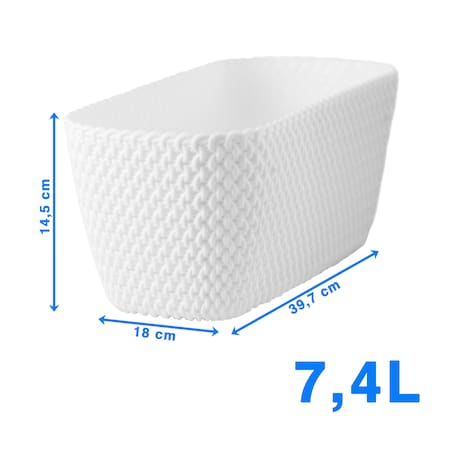Donica Na Cmentarz Skrzynka Korytko Doniczka Na Wszystkich Świętych 39,7 Cm Biała
