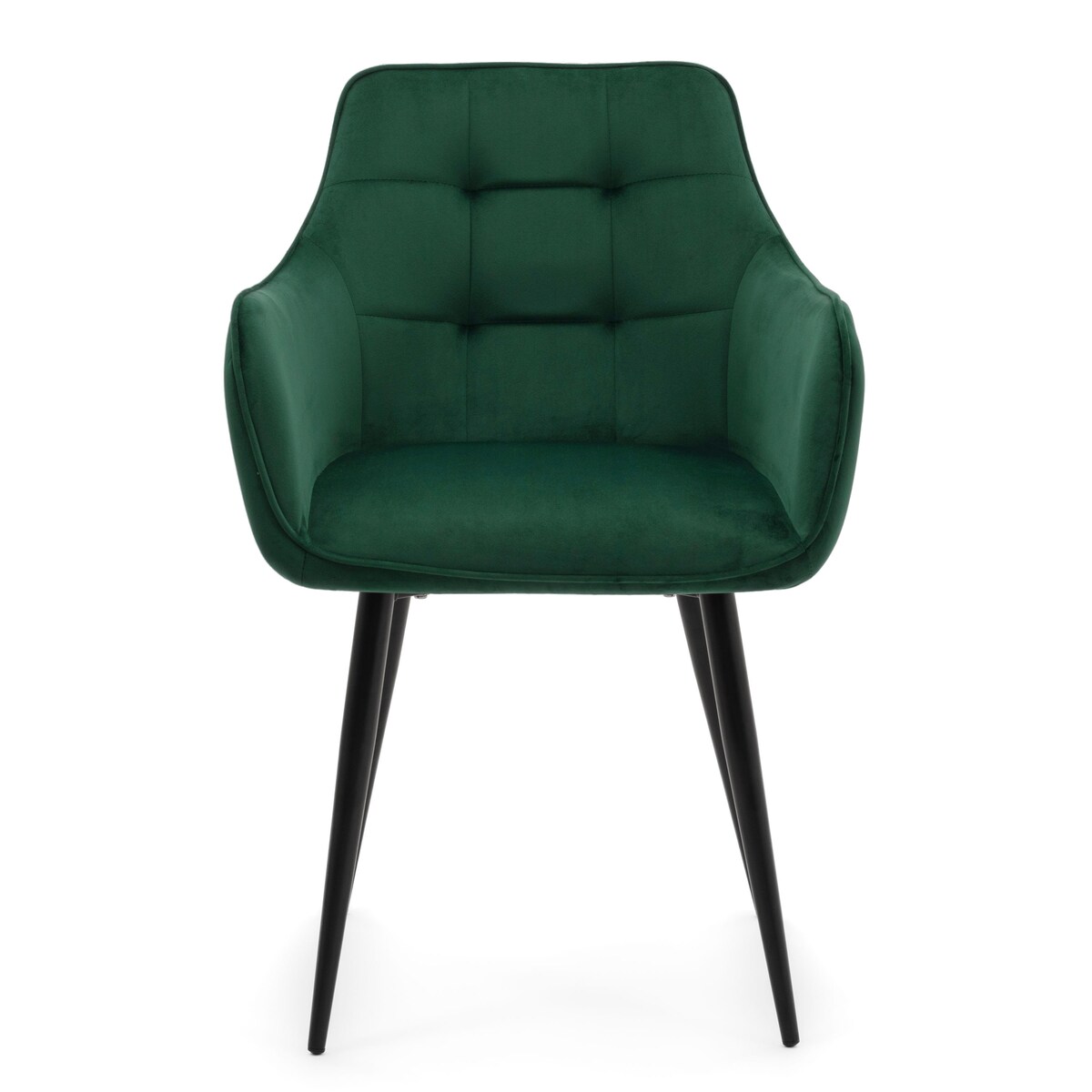 Krzesło tapicerowane welurowe GALLO velvet zielony
