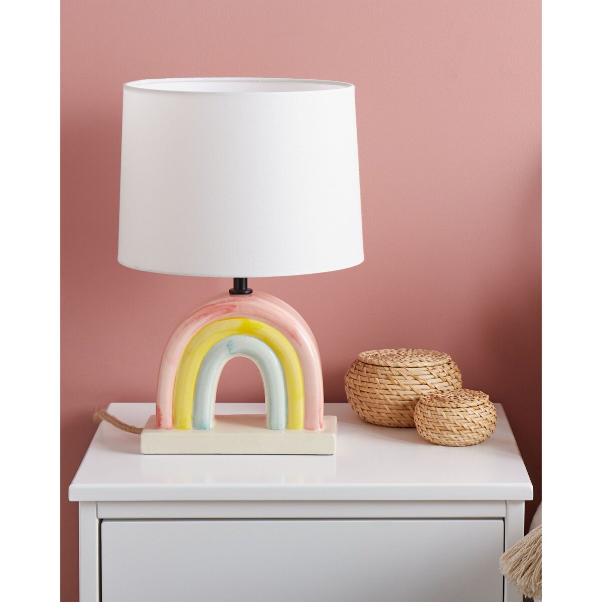 Lampa stołowa ceramiczna wielokolorowa TITNA