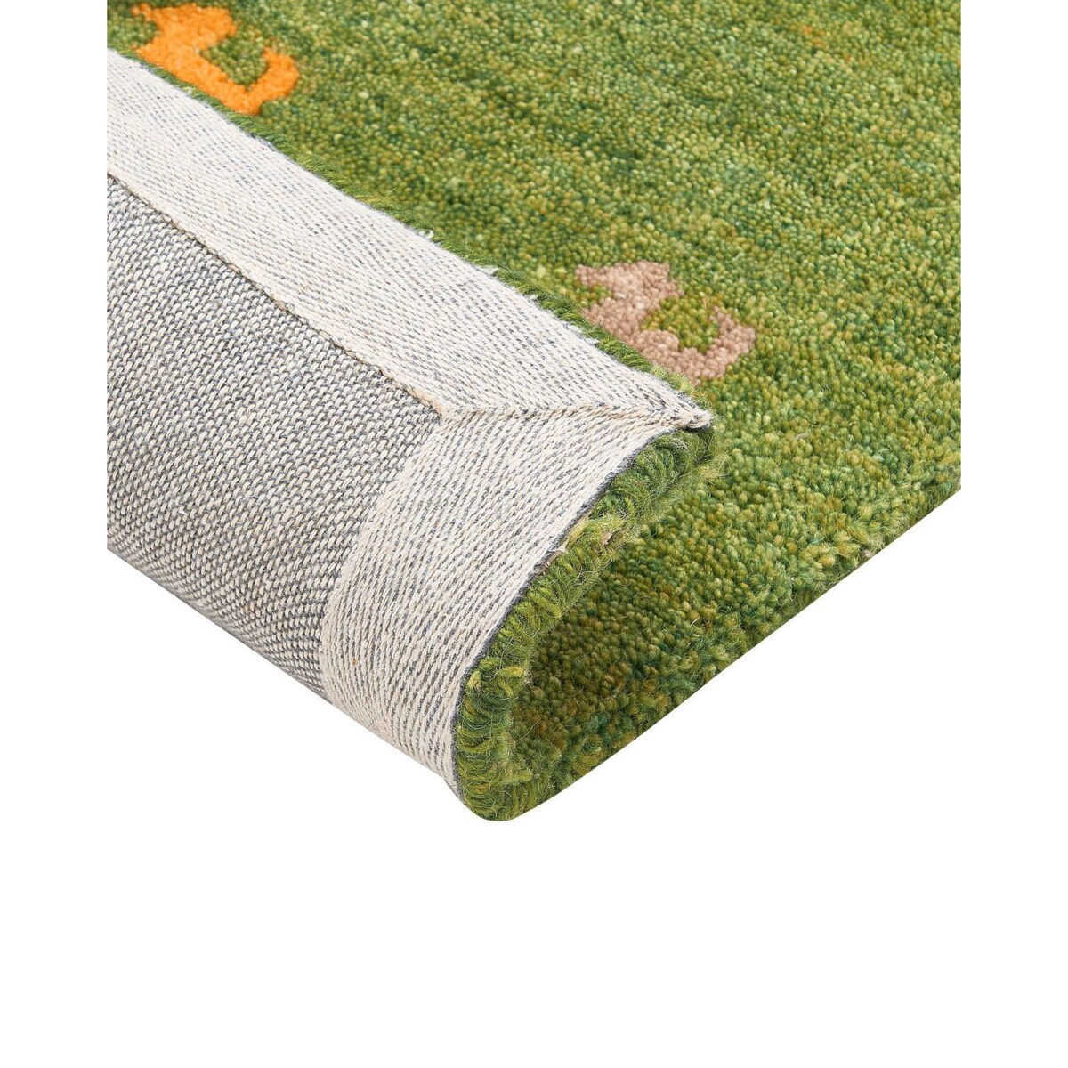 Dywan YULAFI Zielony 140 x 200 cm Wełna Gabbeh