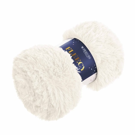 Futrzany Koc Włochacz 200 x 220 Fleecy Ecru Pluszak Futrzak Gruby Ciepły