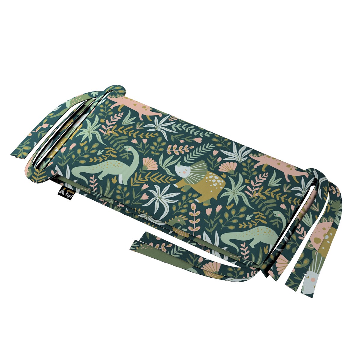 Ochraniacz do łóżeczka, dinozaury na zielonym tle, 180x30cm, Magic Collection