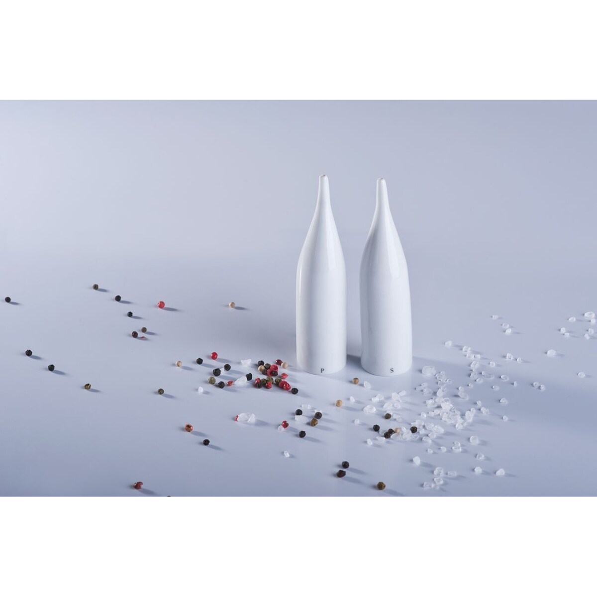 Butelki sól i pieprz S&P białe CD04
