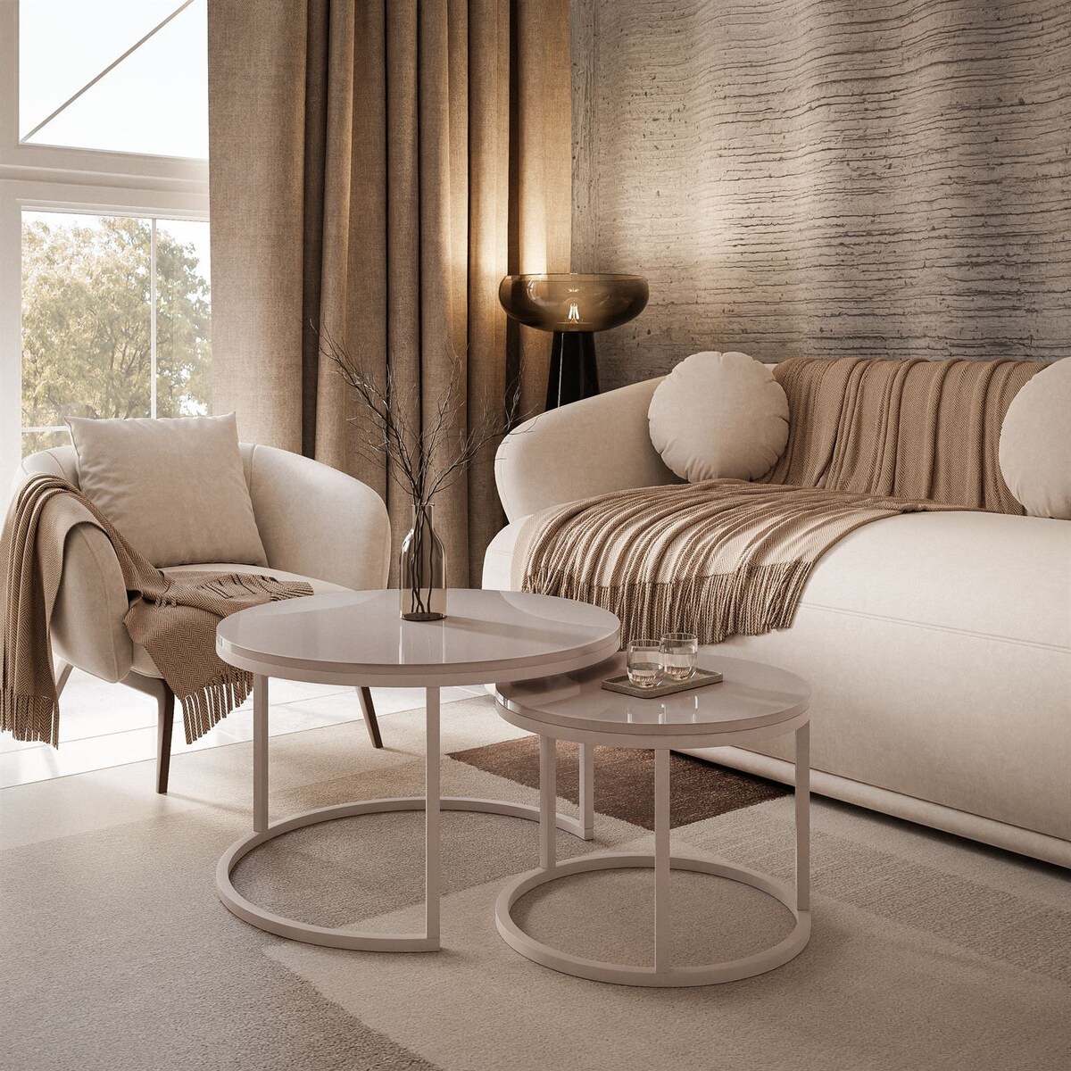 Stolik CIRI 2w1 kaszmir połysk