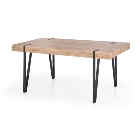 STÓŁ Hannah DĄB | CZARNY w stylu loftowym Z MDF I METALU