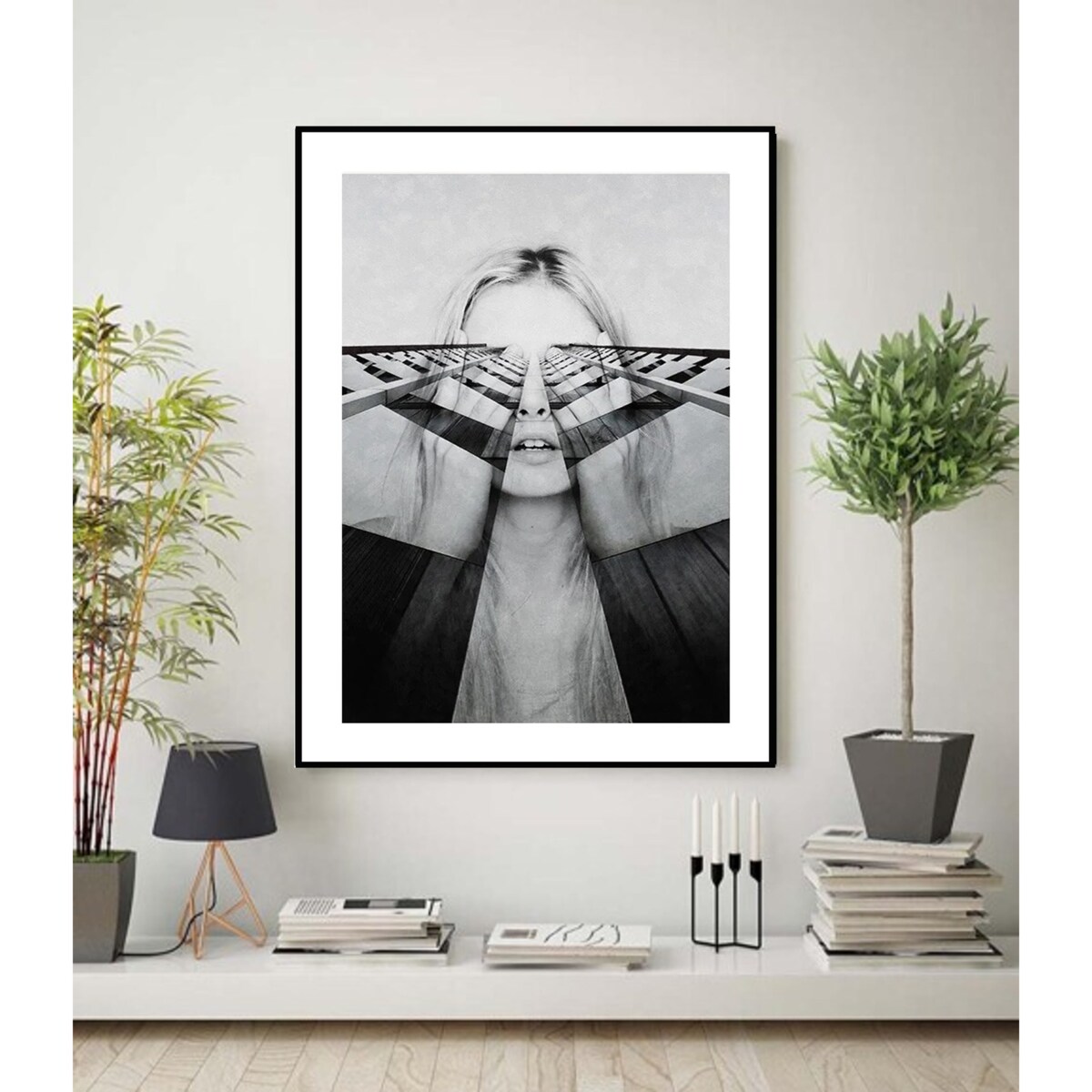 Poster Story, Plakat, Obraz - Kobieta z Abstrakcyjnymi Myślami, wymiary 21 x 30 cm