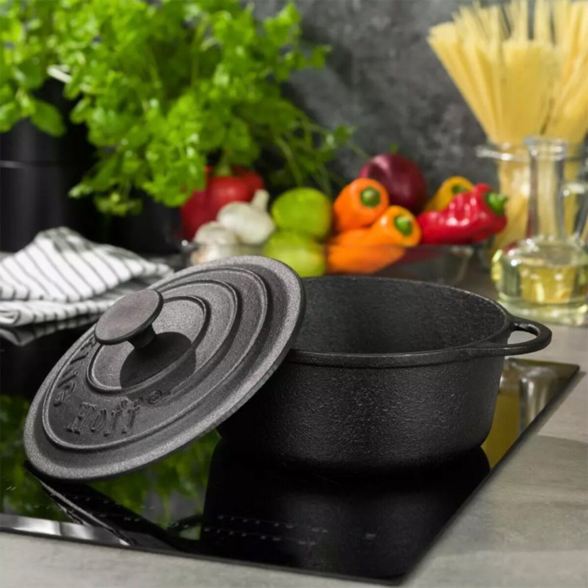 Garnek Żeliwny 22 Cm 2,4L Kinghoff