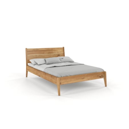 Łóżko drewniane dębowe Visby RADOM / 160x200 cm, lakier naturalny