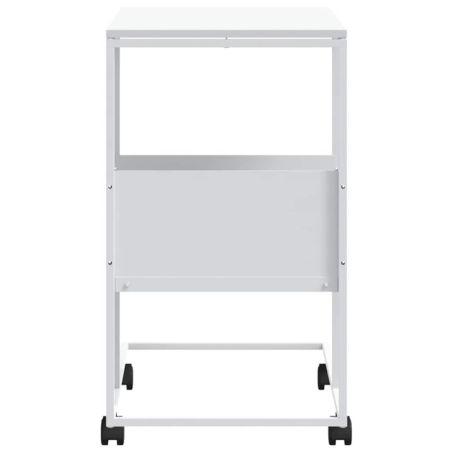 vidaXL Stolik boczny na kółkach, biały, 55x36x63,5 cm