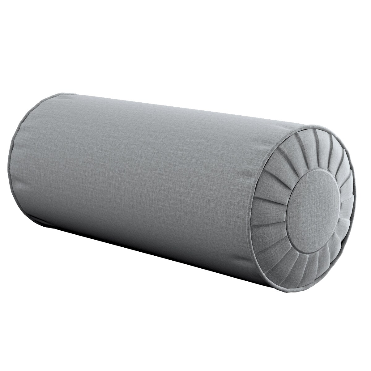 Poduszka wałek z zakładkami, ciemno szary welwet, Ø20 x 50 cm, Ingrid