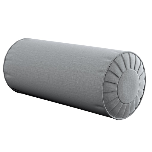 Poduszka wałek z zakładkami, ciemno szary welwet, Ø20 x 50 cm, Ingrid