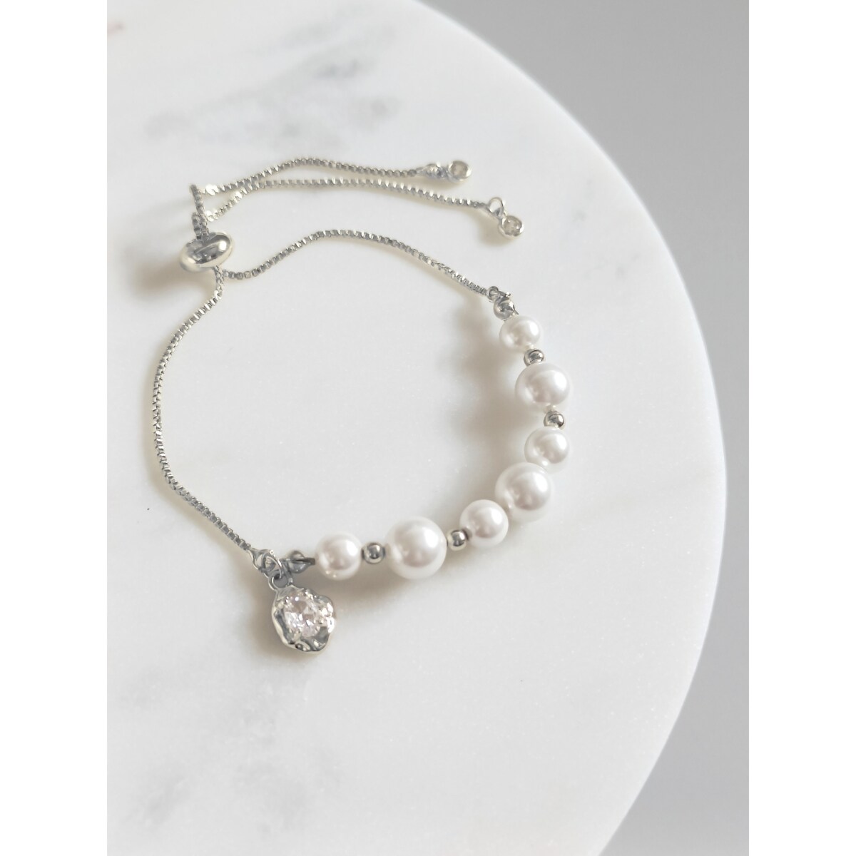 Bransoletka srebrna perłowa ŚLUB seashell mosiądz ROBIONA ręcznie jakość