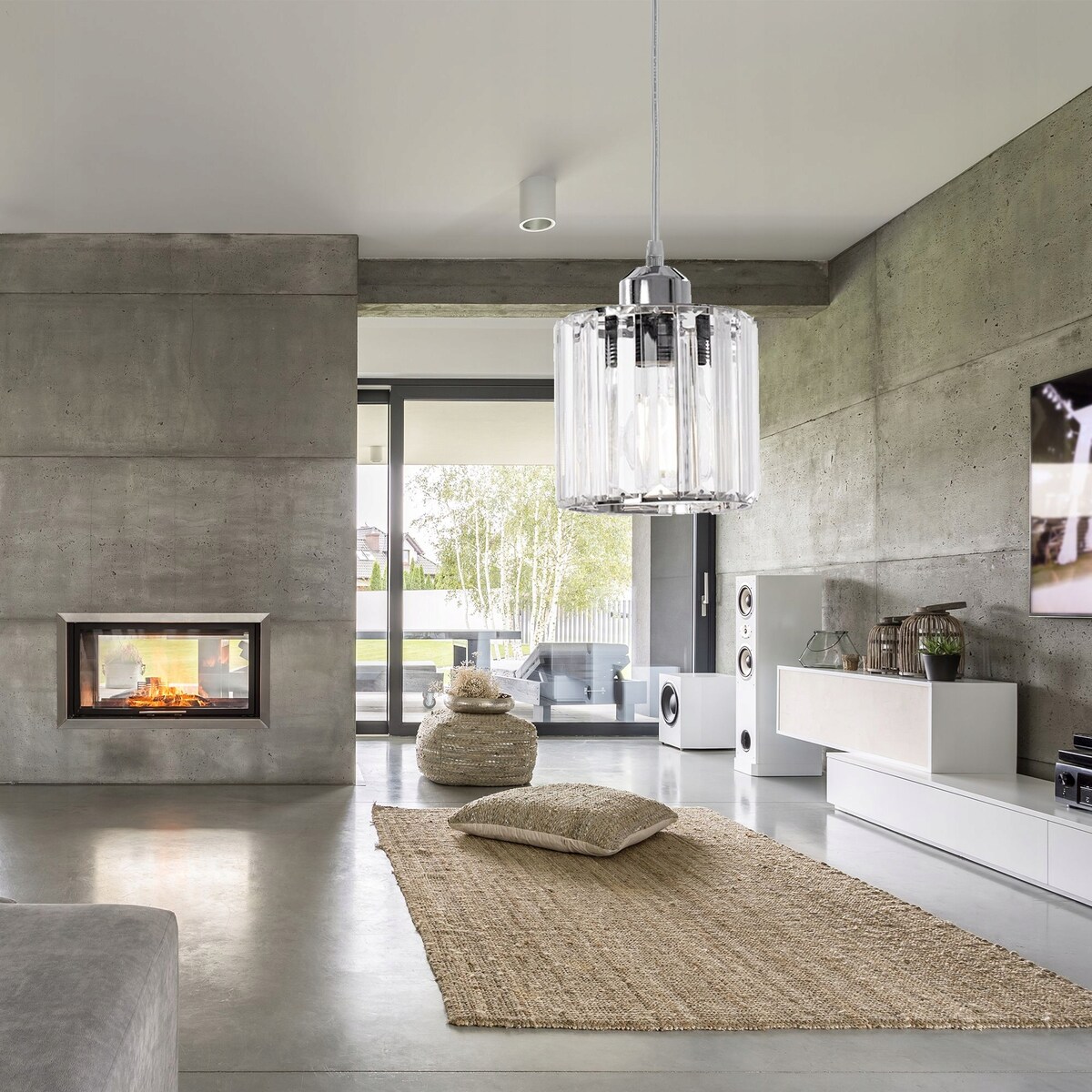 Lampa Wisząca Toolight Glamour Chromowana