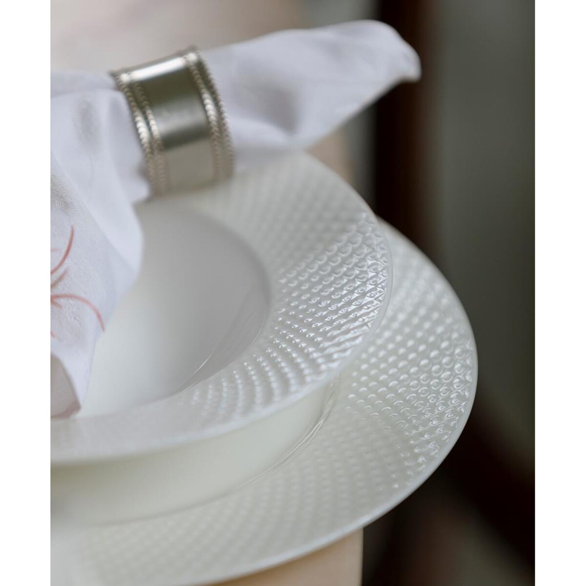 VILLA ITALIA Talerz płytki porcelanowy 27 cm BARI WHITE